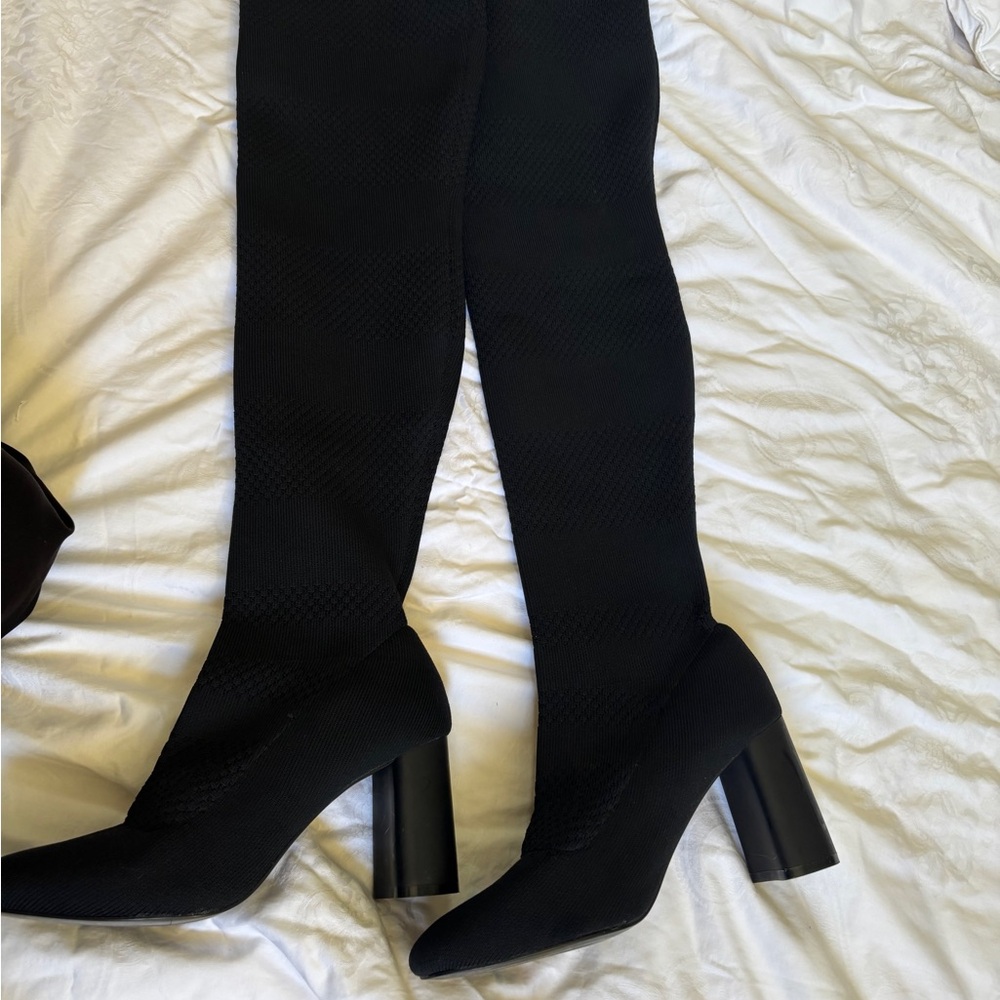Zara Black Over-the-Knee Boots